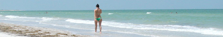 girl walking on the beach