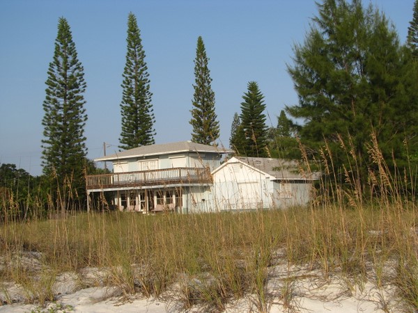 This beach house is typical of beach rentals on Anna Maria Island. It was probably built in the 1950's but has been added to, improved and modernized over the years. Notice the sun deck on the second level.