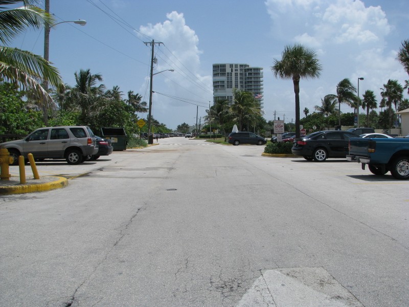 Parking area at Dania beach.