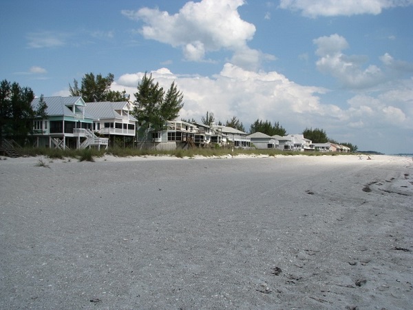 Don Pedro Island Gulf front beach houses.