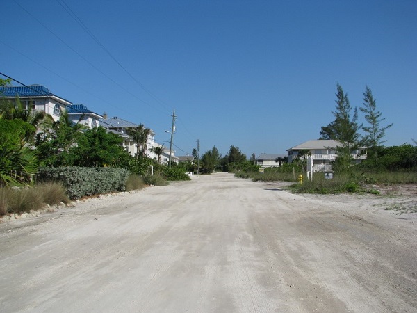 Typical shell road on Don Pedro Island.