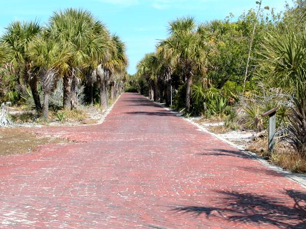 Brick road on Egmont Key