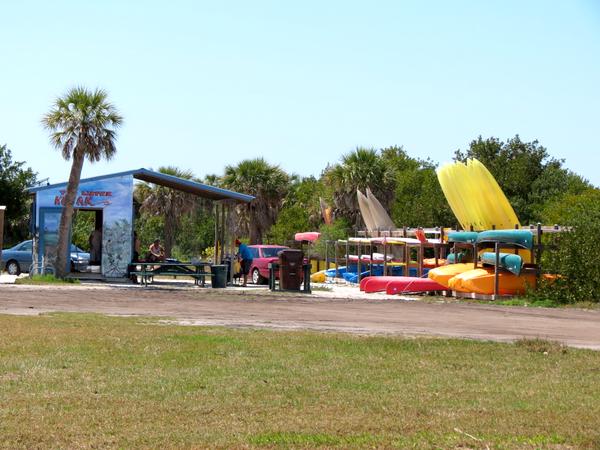 Kayak rentals at Fort Desoto Park.