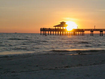 sunset over fort myers beach pier.jpg