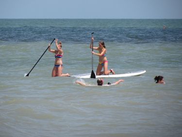 stand-up paddling on Indian Rocks Beach, FL