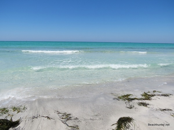 Calm, shallow, clear water typical of Longboat Key, Florida.