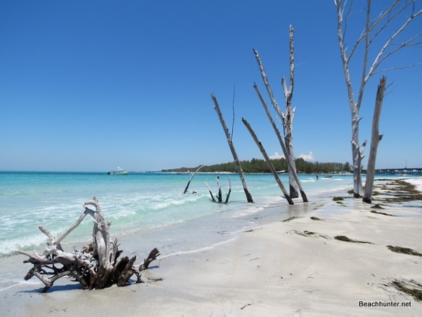 View of Coquina Beach across Longboat Pass, Florida.