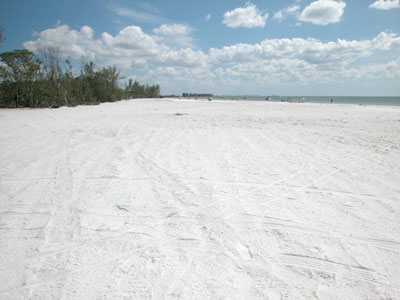 photo of the renourished beach at Lover's Key State Park