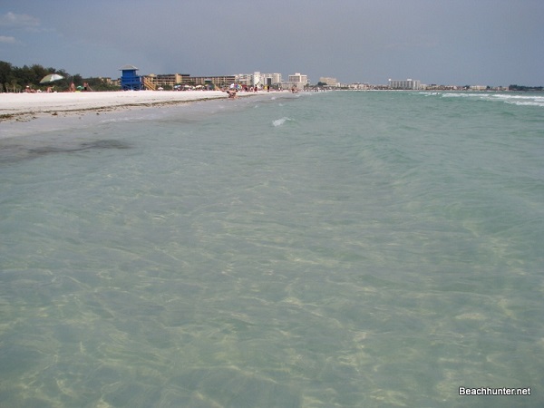 Clear calm Gulf waters on Siesta Key, Florida.