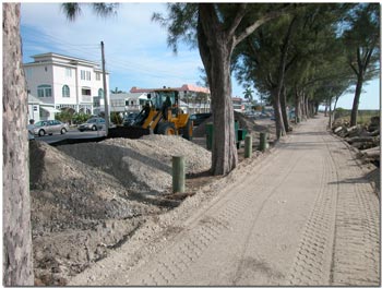 Coquina Beach Trail under construction